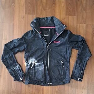 Bench Women's Black Utility Jacket with Pink Accents